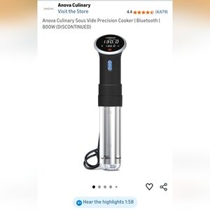 Anova Culinary Sous Vide Precision Cooker